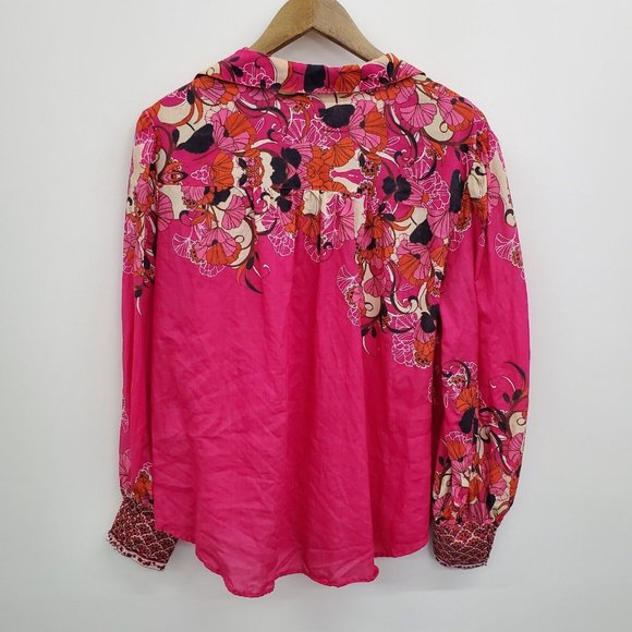 Chico's Pink Floral Button Down Shirt - Picture 4 of 14